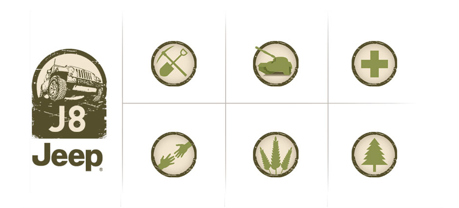 Jeep J8 Logo and Icons