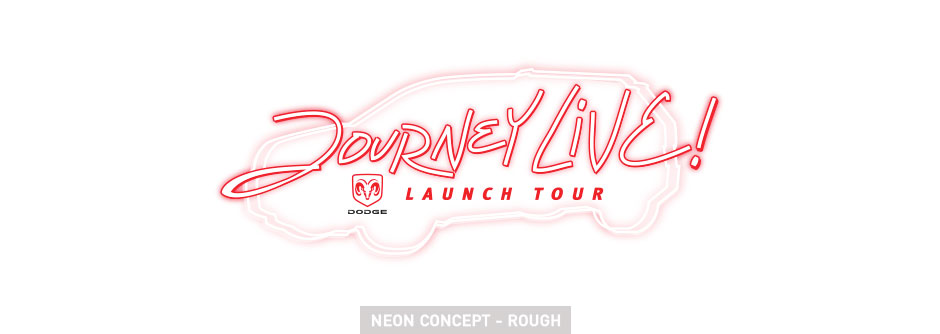 Journey Live Launch Tour Neon Concept Branding