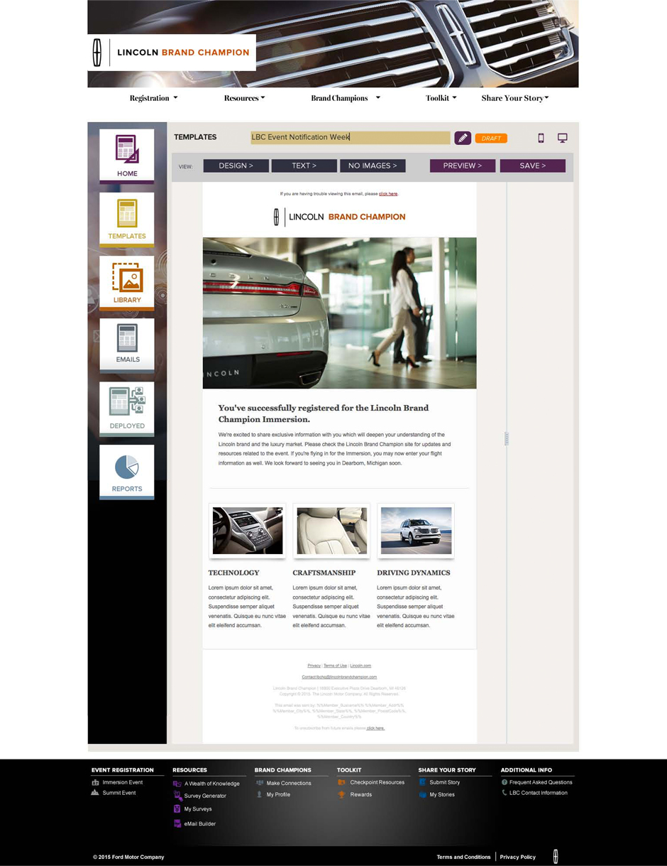 Lincoln Brand Champion eMail Builder Stage 4