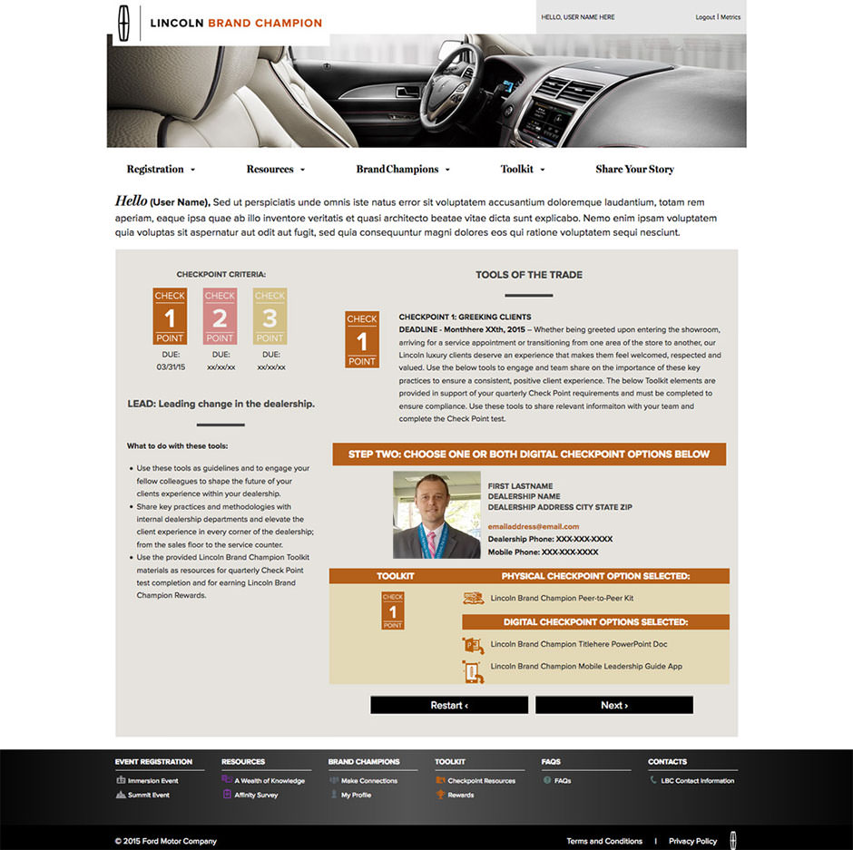 Lincoln Brand Champion eMail Builder Stage 1
