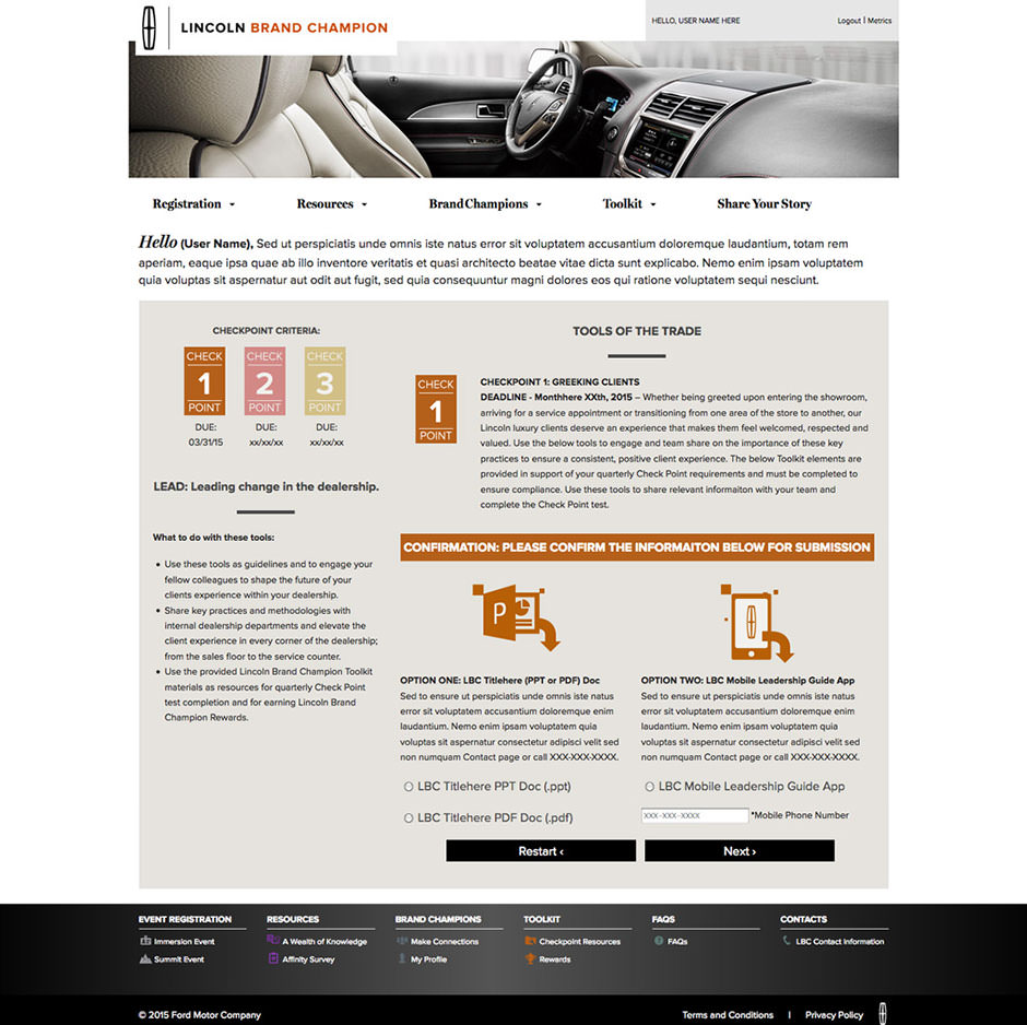 Lincoln Brand Champion eMail Builder Stage 2
