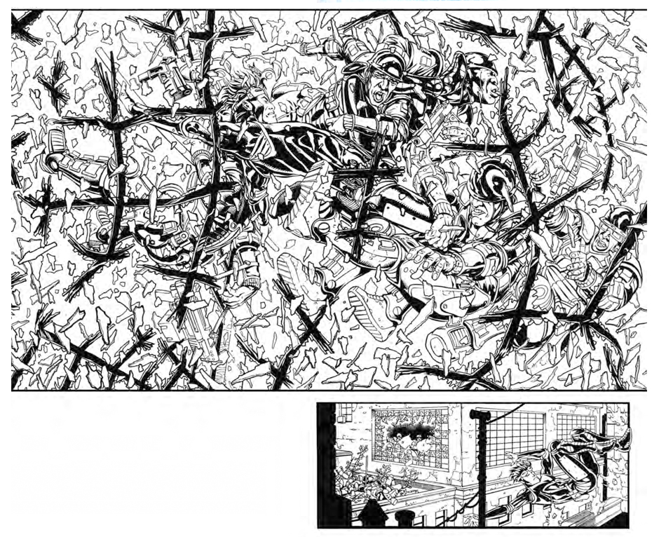Marvel Comics Gambit Spash Page Inks