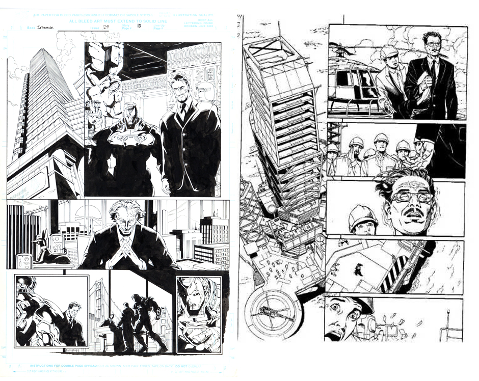Marvel Comics Iron Man Inked Pages