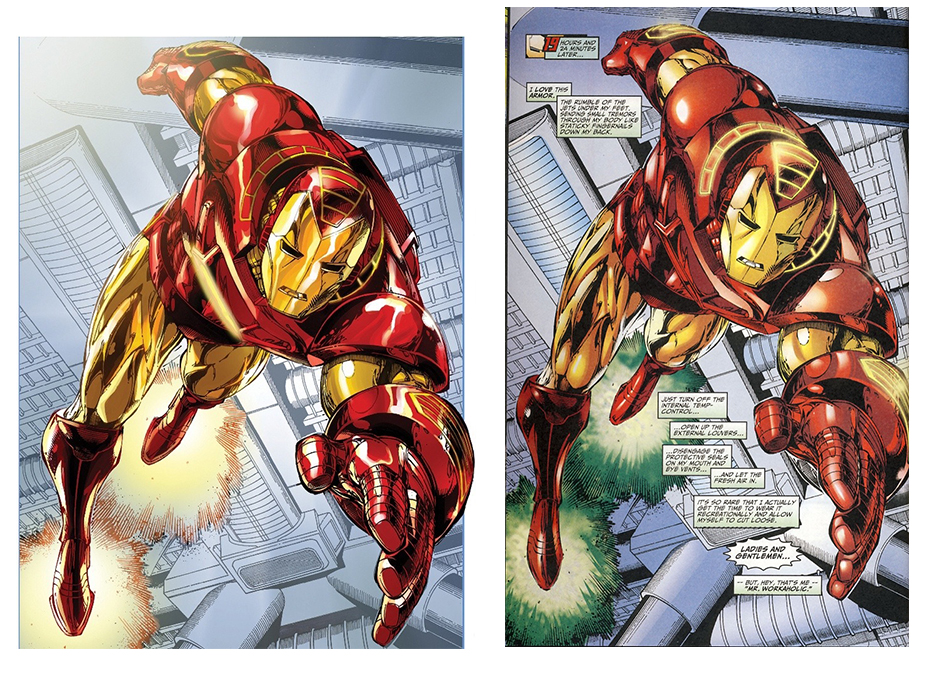 Marvel Comics Iron Man Full-page Colored and Produced