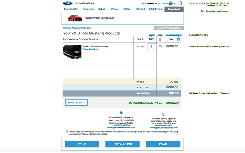 Ford Middle East Accessories-Mustang