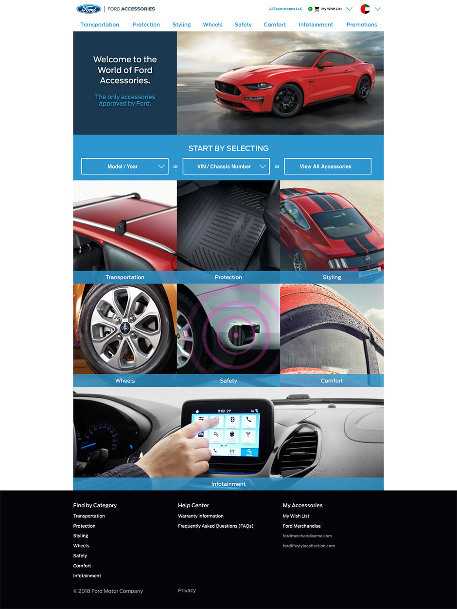 Ford Middle East Accessories-Home Page