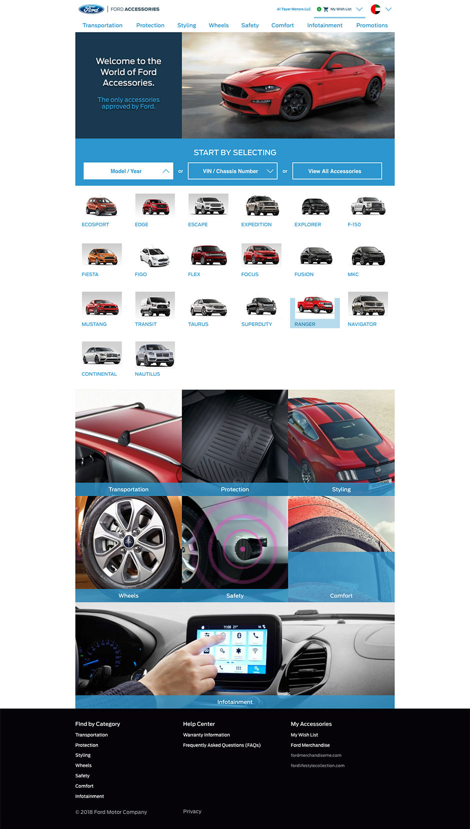 Ford Middle East Accessories-Home Page